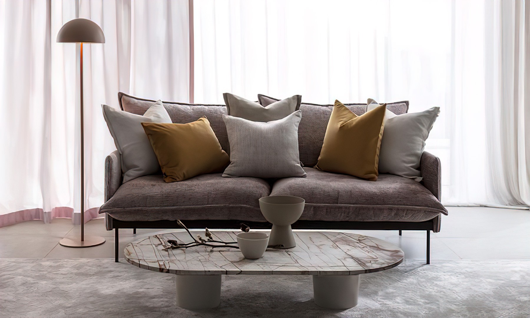 From the Fusion Cocoon Collection by James Dunlop, these gorgeous linen sheers.
